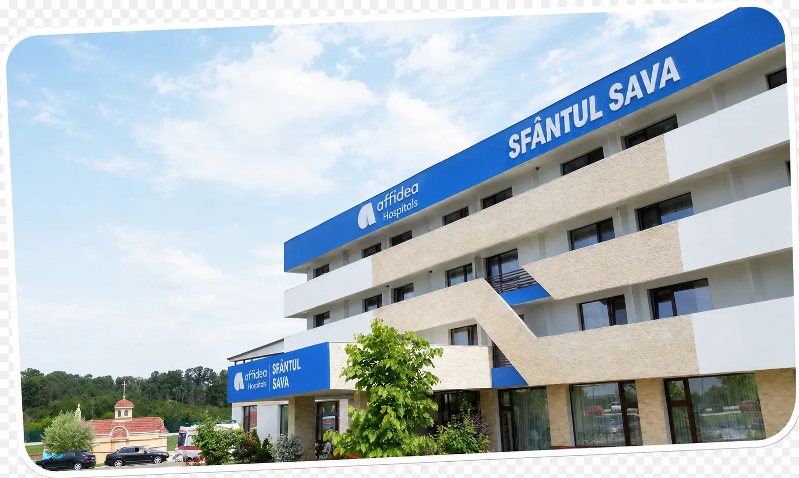 Exteriorul Affidea Hospitals Sfantul Sava